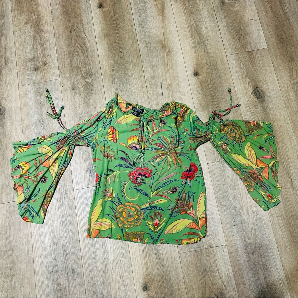 Floral Green Women's Top